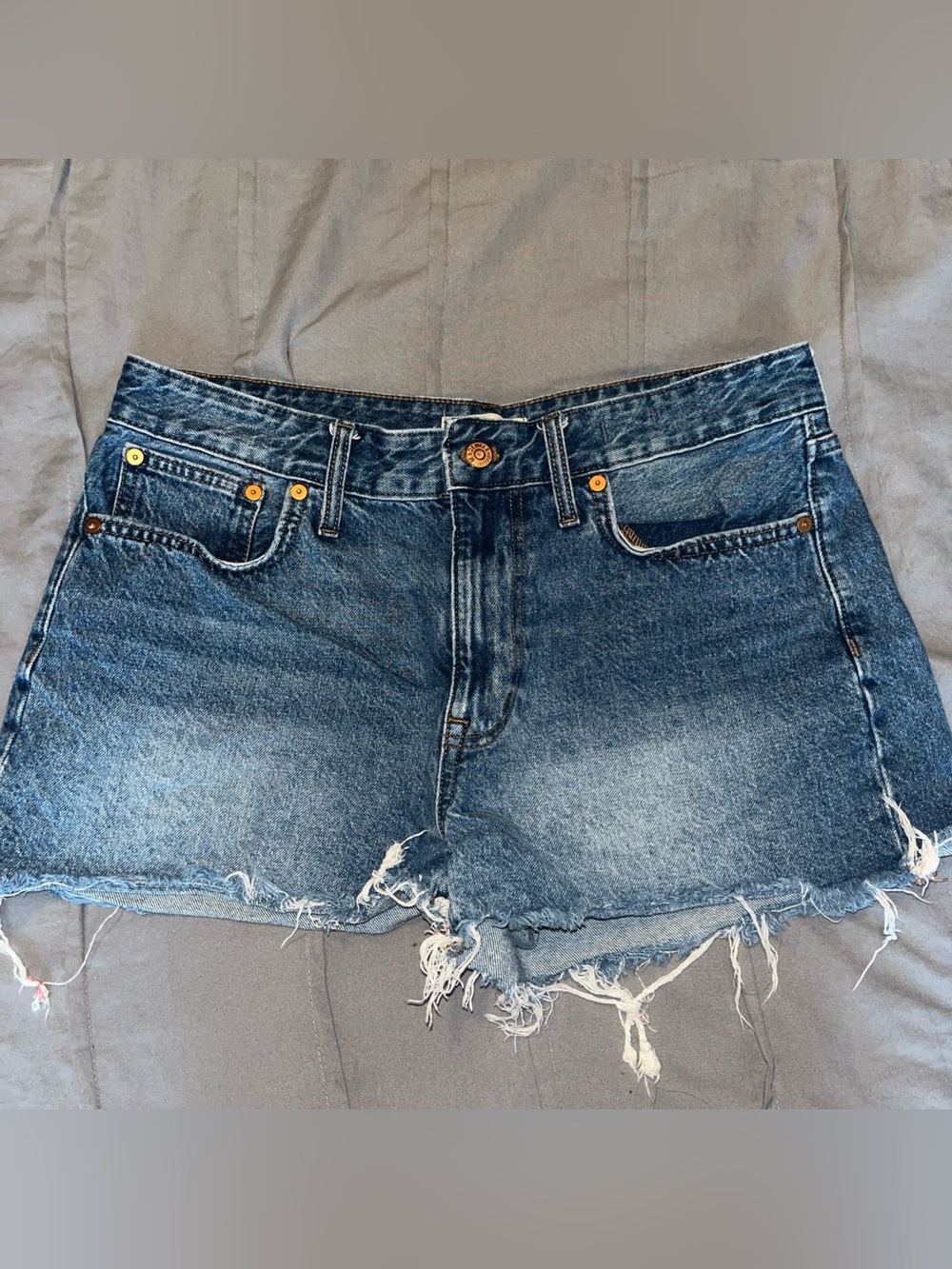 Madewell Dark Blue Relaxed Denim Jean Shorts